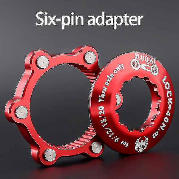 Cykelnavsadapter från Centerlock till 6-hål, Center Lock-omvandlingsadapter för mountainbikes -ZHENV