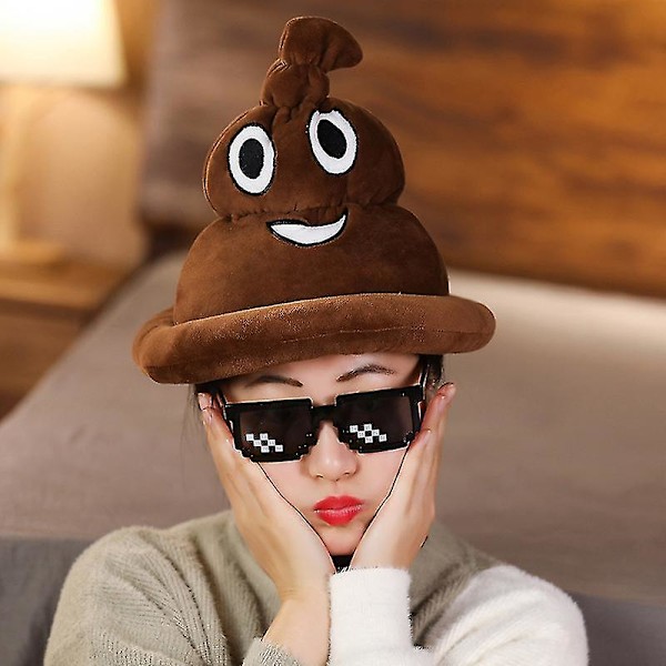 Nyhed Brun Emoticon Poop Hat 1 stk pr. ordre 25*30cm