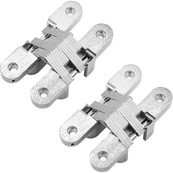 Usynlige hængsler, skjulte hængsler til møbelhardware foldedør, 2 stykker 118mm*28mm