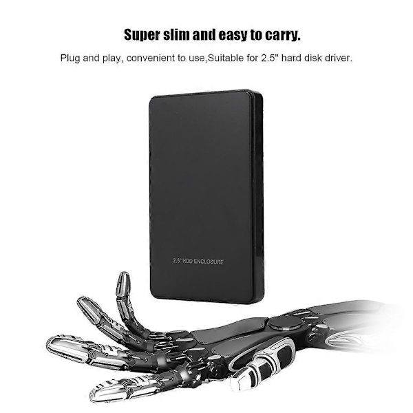 W25q720 2,5 tommers USB2.0 SATA Mobil Harddiskboks Deksel HDD Kabinett Skrueløs Støtte 2TB