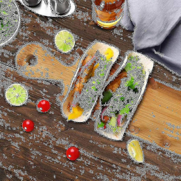 Tacoställ i bambu, ställ för 8 tacos, för servering av tacos