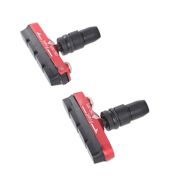 1 Pair Bike Brake Pads Rubber Aluminum Alloy Quiet Mountain Bike V Brake Pads Replacement Red