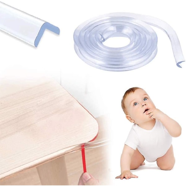 Babymøbel kantbeskyttelse Baby bord hjørne beskyttelse, silikon Baby bord hjørne beskyttelse, 3m Crjjkoy