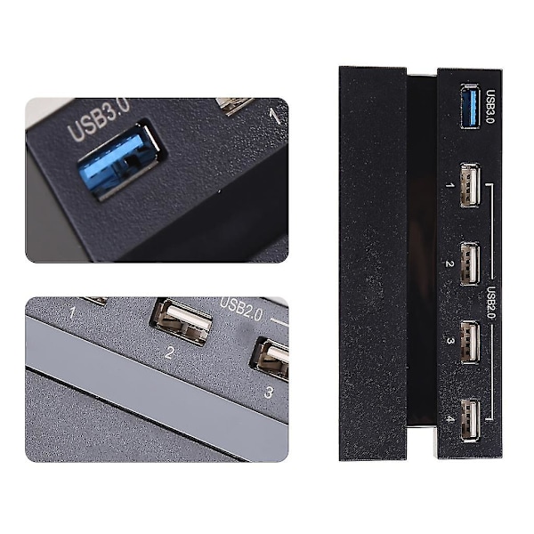 5-ports USB 3.0 Hub-förlängning Hög Hastighet Adapter För