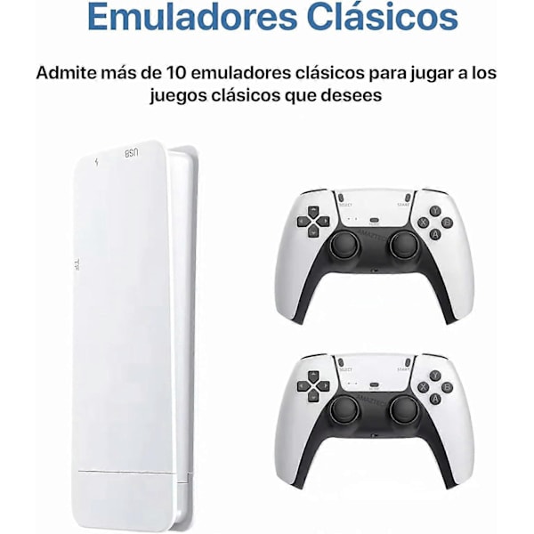 M15 PRO Retro -pelikonsoli, 2 langatonta ohjainta, 128 GB, 40000 peliä, 3D, HD, TV, PS1 4K HDMI -emulaattori 128G
