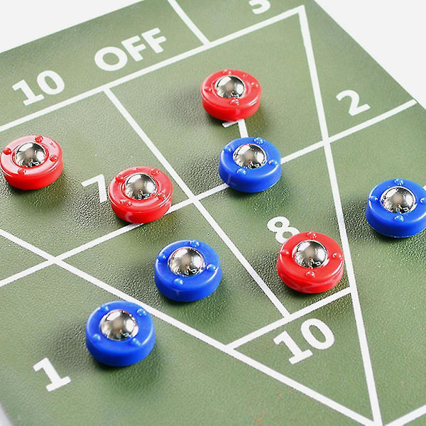 24 stk. Mini Shuffleboard Bordplade Ruller Kugler Shuffleboard Curling Udskiftningstilbehør