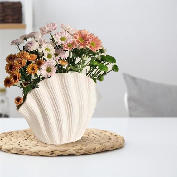 Keramisk Vase for Tørkede Blomster Håndlaget Hjemmedekorasjon