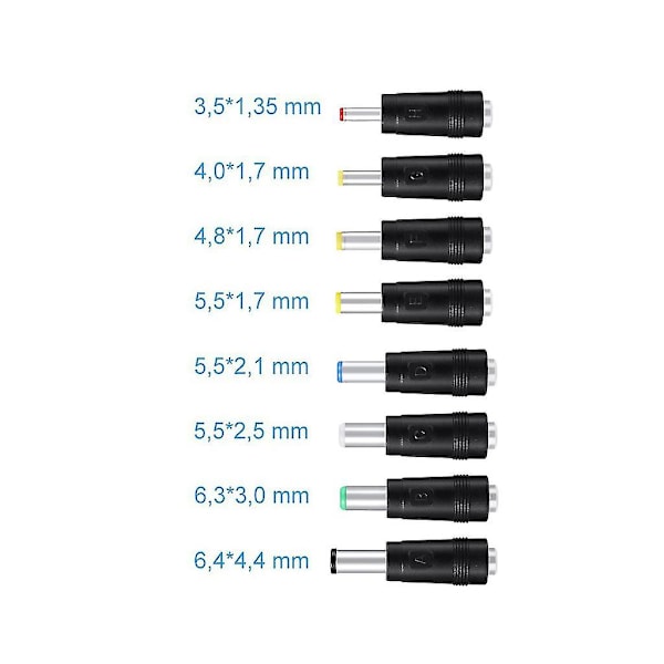 8-i-1 5V USB till DC 5,5x2,1 mm laddningskabel för fläkt, högtalare, router, LED-lampa