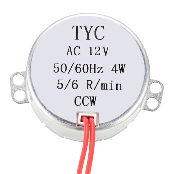 Tyc Synkron Motor AC 12V 5-6 RPM 50-60Hz CCW 4W FP