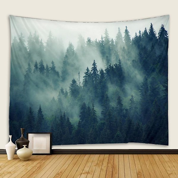 Väggbonad, Väggmatta, Väggbonad, Väggdekoration med Högdetaljerad Tryck (Gröna Träd, 230 x 180 cm)
