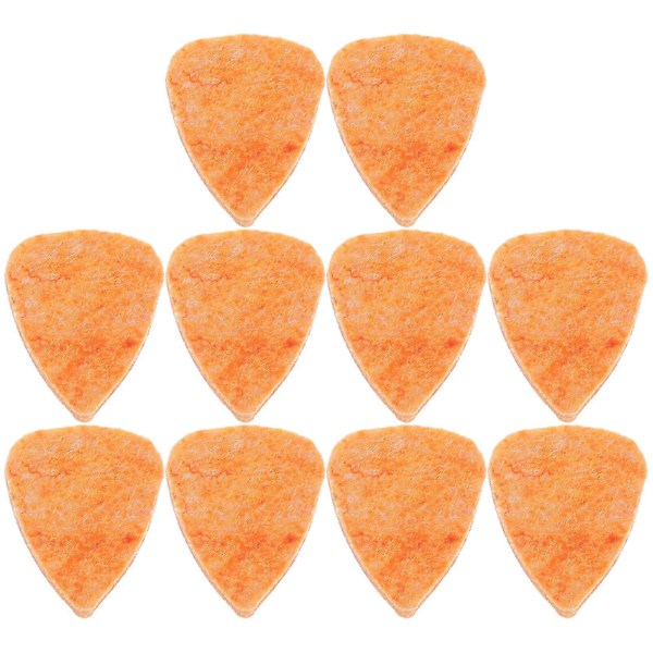 10 kpl Huopapoimurit Ukulelelle Mudder Poimurit Plectrums Ukulelelle (oranssi)