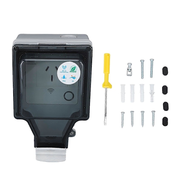 SNW AU Vandtæt WiFi Smart Strømstik IP66 15A 110-250V, APP Kontrol, Type 86