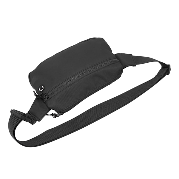 Sports Waist Bag Large Capacity Waterproof Nylon Fanny Pack Belt Bag with Headphone Hole for Workout Running Traveling Black