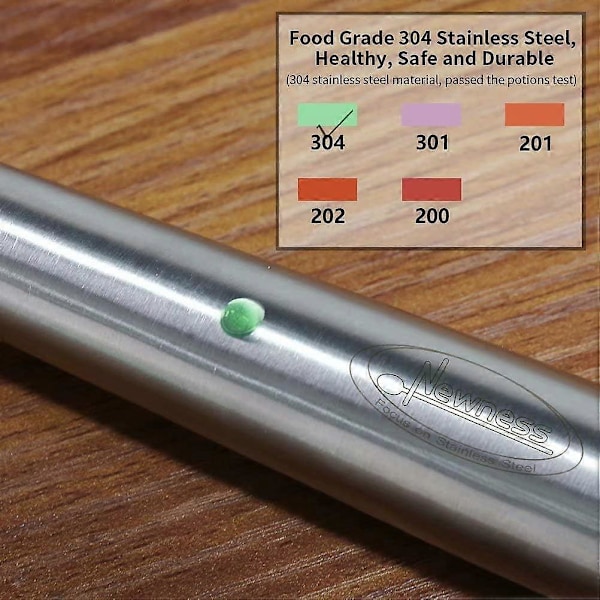 Spatel, 38,7 cm Kjøkkenspatel, [Rustfri, Varmebestandig, Helstøpt] Spatel i 304 Rustfritt Stål med Ergonomisk Rundt Håndtak, Tom, C