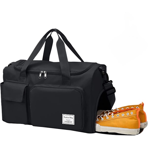 Reisebag, treningsbag for kvinner, lett sammenleggbar helgbag for kvinner, tørre og våte overnattingsbagger for kvinner, sportsbag for kvinner og menn