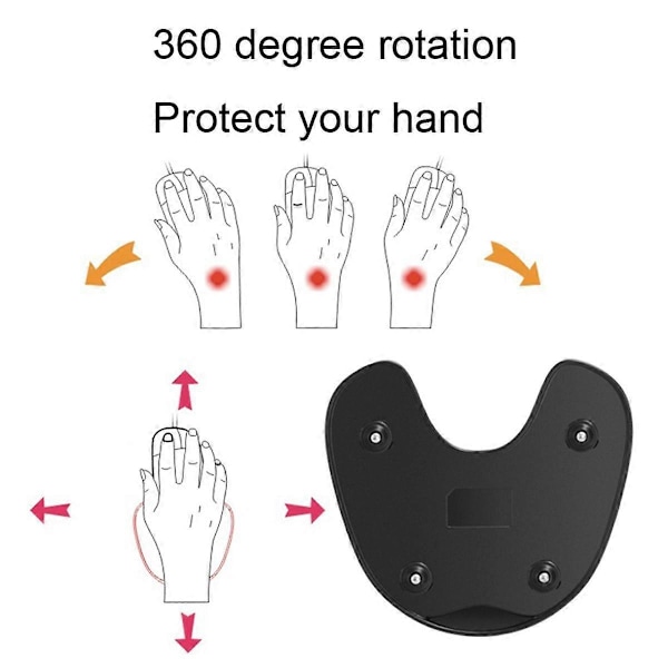 Ergonomisk Gaming Mousepad med Hukommelsesskum Håndledsstøtte Roterende Glidehåndmatte til PC Computer H
