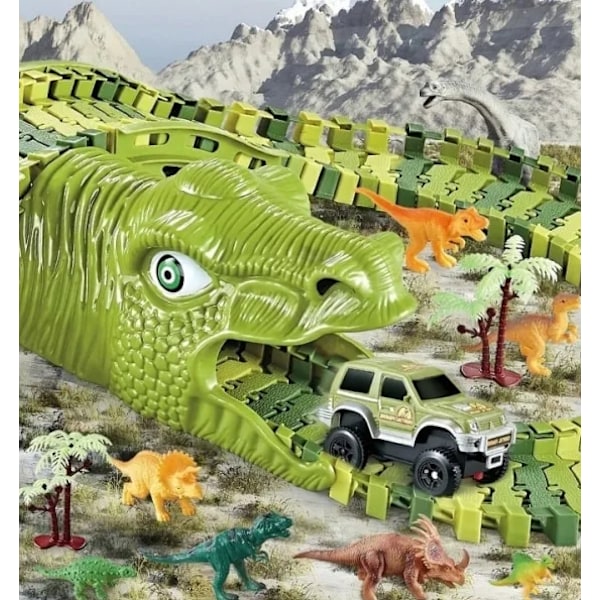 Børnenes store bilbane - dinosaur grøn