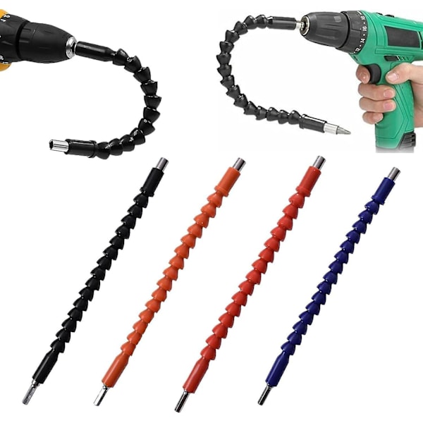 Superbit, Flexible Super Bit Screwdriver, Super Bendable Drill Bit Extension, Superbit Adaptador Para Taladro (4set Mix Colour)