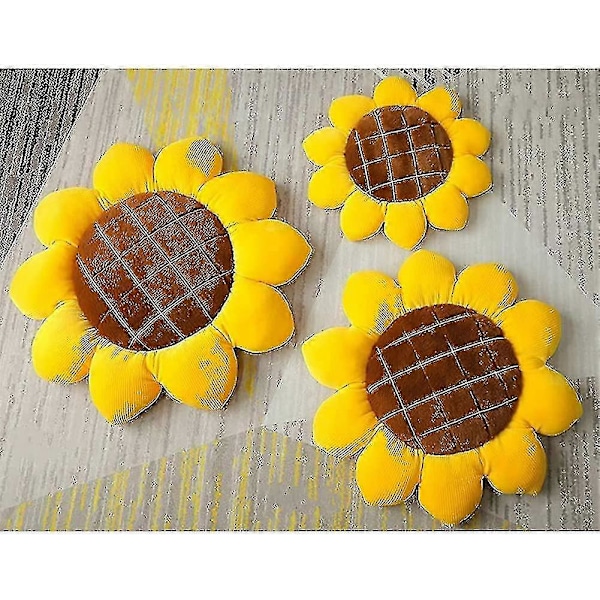 3D Blomst Gulvsete Pute Matte Sd Rative P Kaste S Puter For Hjem RFor Lesing (gul)
