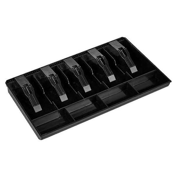 Kasseapparat Skuffeindsatsbakke 5 Seddelrum/4 Møntrum med Metalclips, Supermarkedskasse