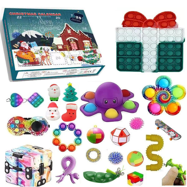Julekalender gave klemme legetøj blind boks børn 24 stykker Gift Box