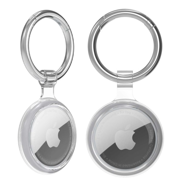 2-Pack gjennomsiktig Apple Airtag Case 360 ​​Full dekning transparent