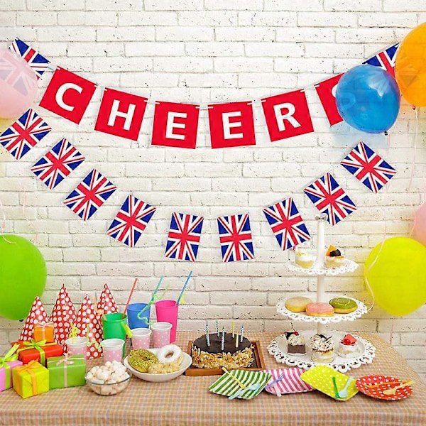 Kreativa brittiska risflagga fotorekvisita Love London flagga triangelflagga fotorekvisita