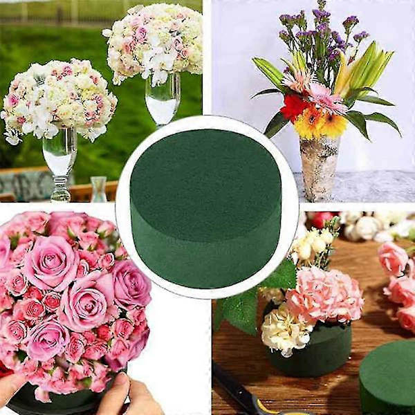 10 stk. Bryllupsgang DIY Håndværk Blomsterarrangement Vandabsorberende Hjemhave Grøn Blomsterskum Friskholdende Rund Mursten