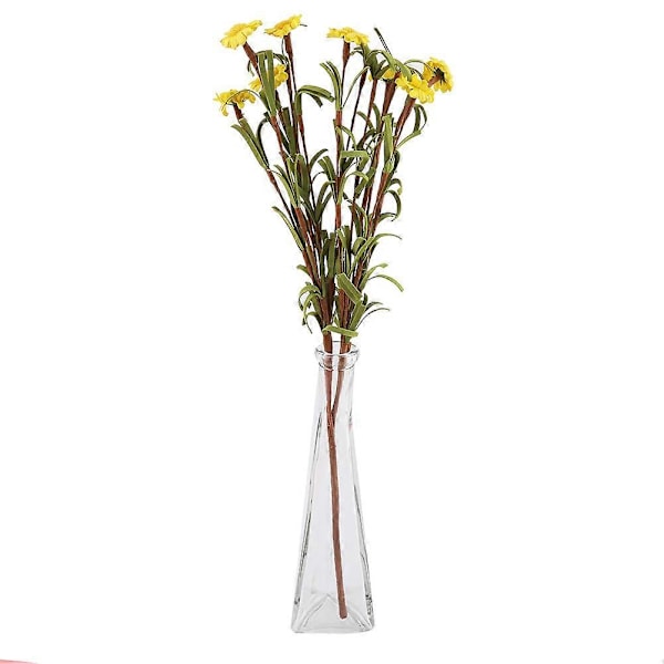 8 stk. Kunstige Simulerede Blomsterbuket Hjem Kommerciel Fest Dekoration (Mørk Gul)