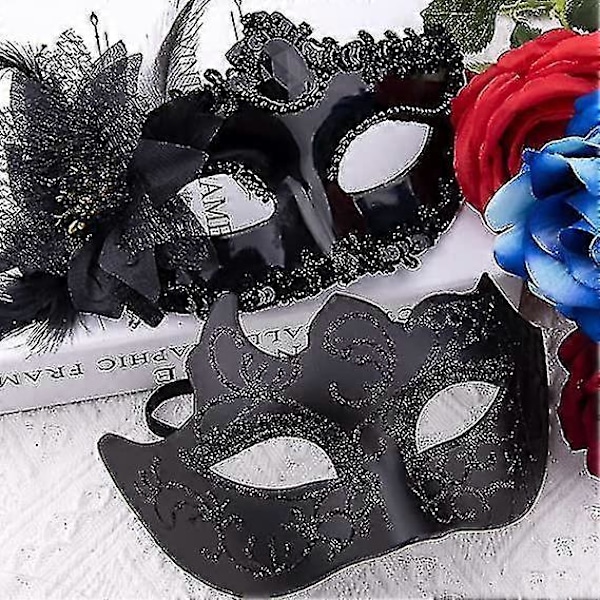 Par Venetian Maske Maskerademaske Kvinne Blonder Venetian Maske For Kvinne Mann Maskeradefest