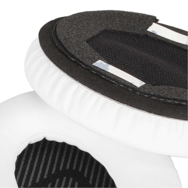 Ersättningsöronskydd Mjuka Proteinläder Minnesskum Hörlursöronskydd för QC35 35ii QC25 QC15 QC2 AE2i AE2W Vit