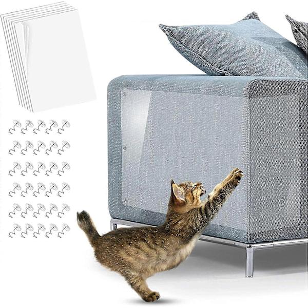 Set med 6 Anti-Katt Klöstickers för Möbler Självhäftande