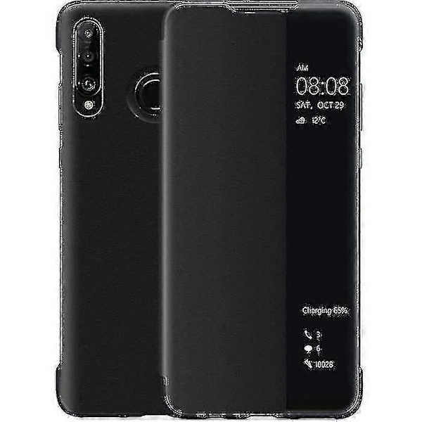 Huawei P30 Lite -kotelo, Smart View -nahkaflipsikotelo, [virransäästötila][täysi suojaus](p30lite,bla -q