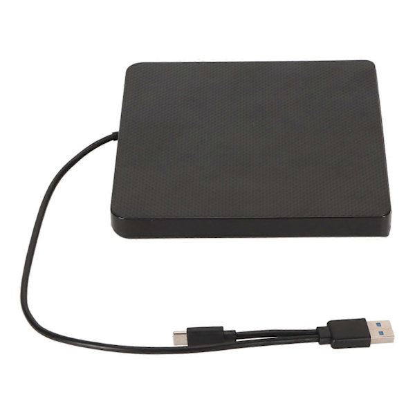 Ulkoinen CD- ja DVD-asema, ammattimainen Plug and Play USB 3.0 USB C kannettava polttaja kannettaville tietokoneille, pöytätietokoneille, Windowsille ja OS X:lle