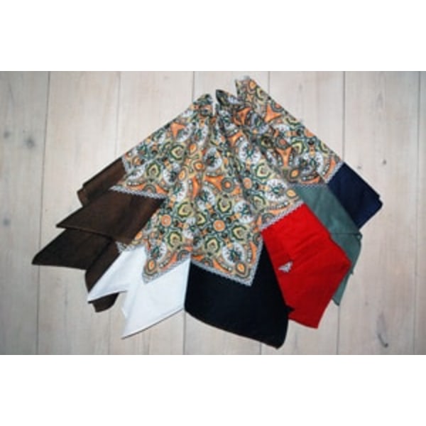 TO-PAKKER Store (70 X 70 cm) Lommetørklæder Bandanaer Sort+grøn svart+grön