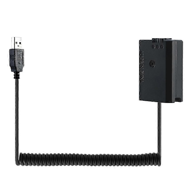 USB Opladningskabel NP-FW50 Dummy Batteri Fjederledning kompatibel med A7 A7R A7S A7M A7II A7S2 A7M2 A