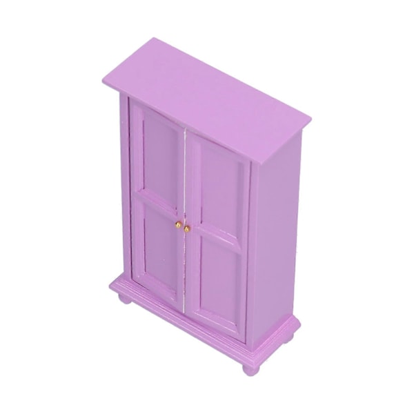 Miniatyr Tredukkehus Garderobe 1/12 Skala Lilla Leke Modell