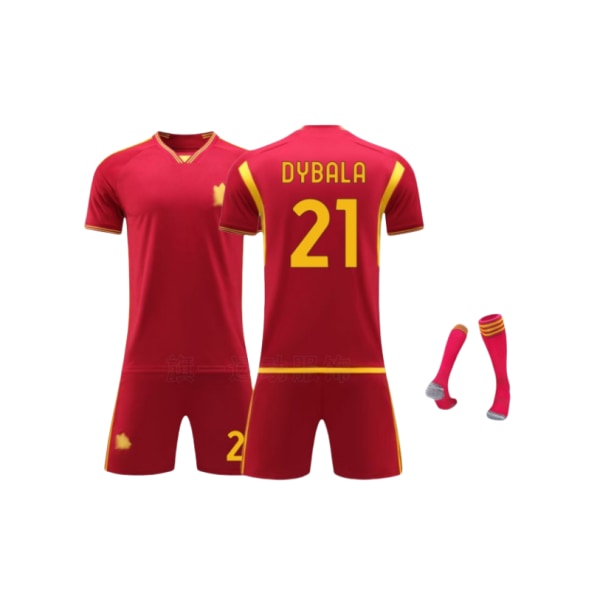 2324 Roma Jersey nro 90 Lukaku nro 21 Dybala nro 22 Aouar jalkapallopaidat aikuisille ja lapsille red-5 20