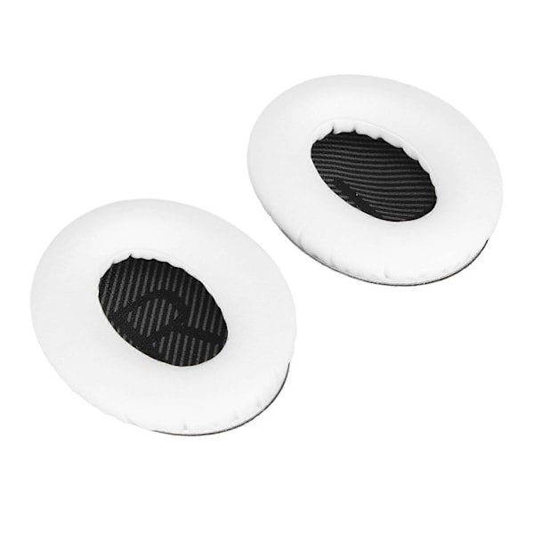 Ersättningsöronskydd Mjuka Proteinläder Minnesskum Hörlursöronskydd för QC35 35ii QC25 QC15 QC2 AE2i AE2W Vit