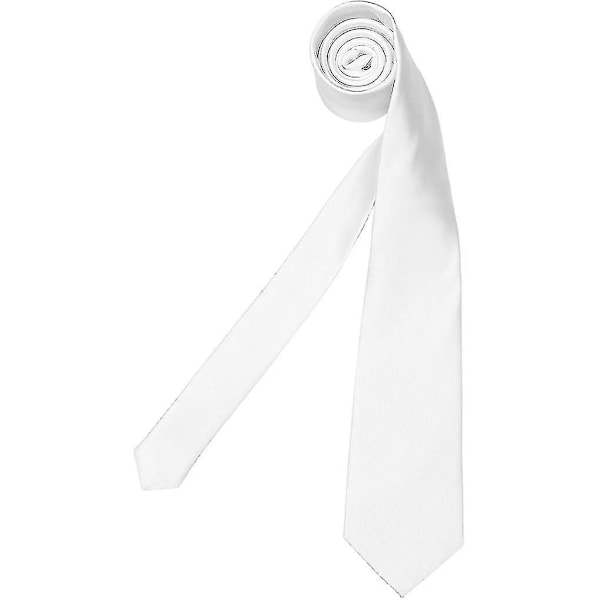 #Herrar klassisk slips, vit, 8 cm#