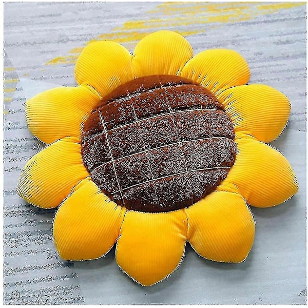 3D Blomst Gulvsete Pute Matte Sd Rative P Kaste S Puter For Hjem RFor Lesing (gul)