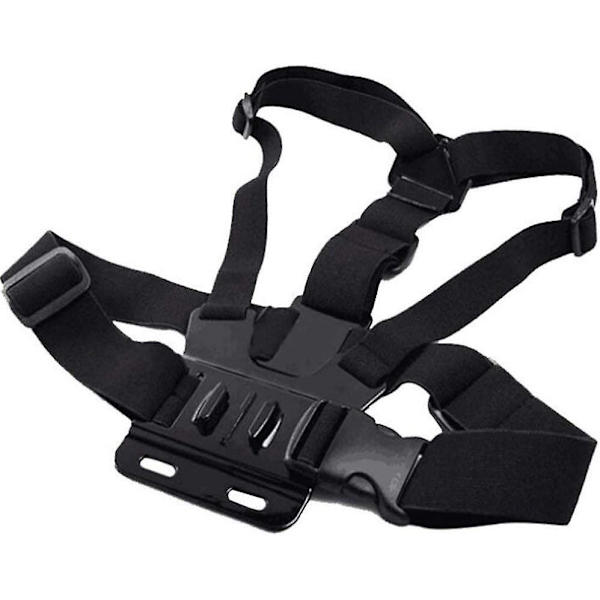 Brystmonteret Selebånd til GoPro Hero 7 6 5 4 3 3 Black Silver Fusion og med J-krog - Fuldjusterbar Båndstørrelse