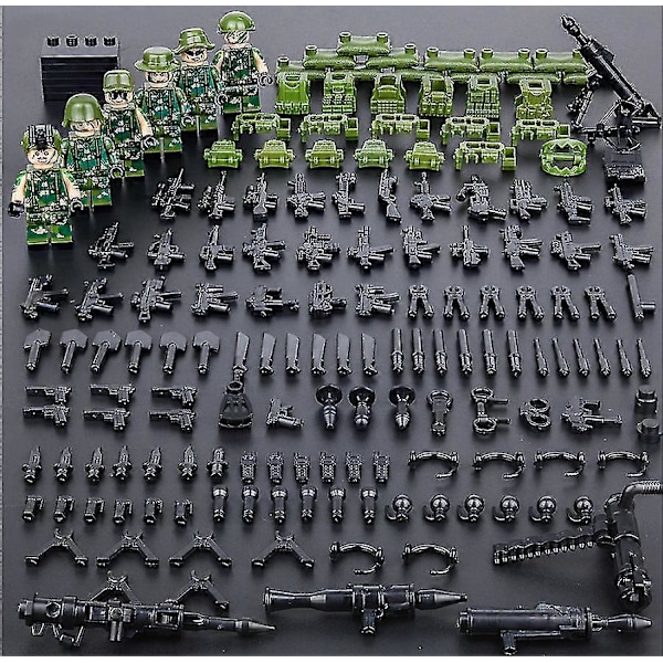 Building Blocks Military Figures Survival Special Police Puzzle Assembling Boy Toys