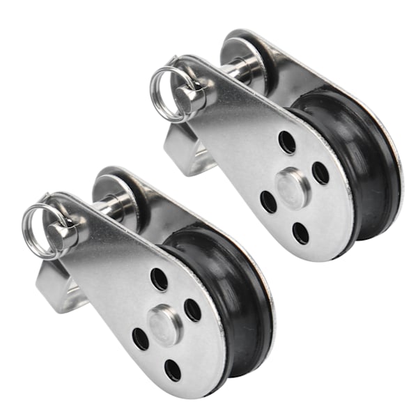 2pcs Stainless Steel Nylon Pulleys Small Lifting Pulley for Boat Sailing Kayaking