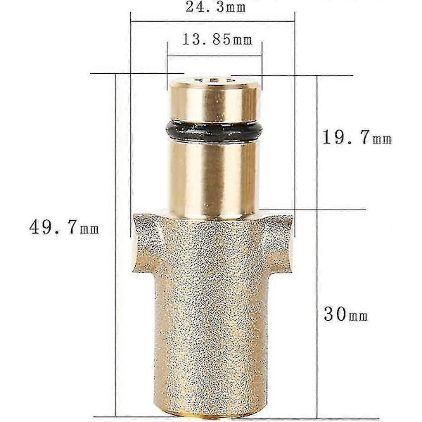 Adapter og trykvasker kobber skumkanon flaskeforbindelse messing hunadapter af sne skum lanse pistol pot til Nilfisk Gerni serie - På lager