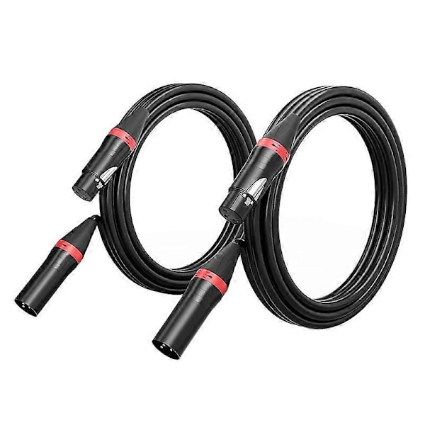 2 Pak 10 Fods XLR Mikrofonkabler, XLR Kabel XLR Han til Hun Audio Mikrofonkabel Mikrofon