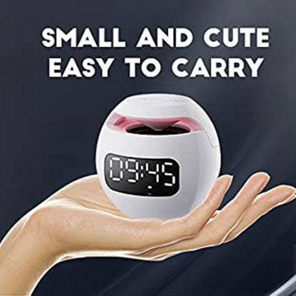 Digital väckarklocka för barn, multifunktionell bas Bluetooth vit