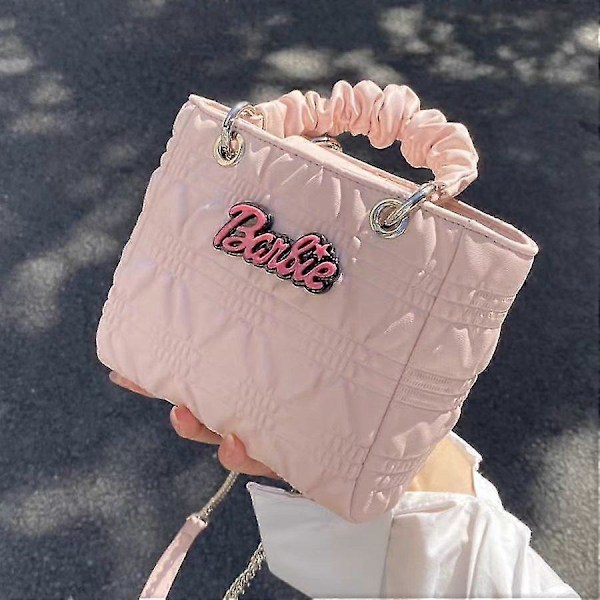 Plizerad axelväska för kvinnor rosa