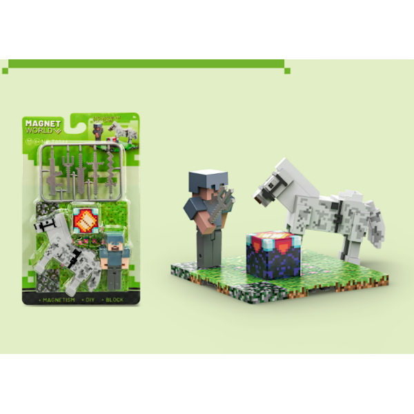 Minecraft Fortryllelsesbord Actionfigur og Tilbehør 2-pak, 8,25 cm Skala Samlerobjekt Enchanting Table