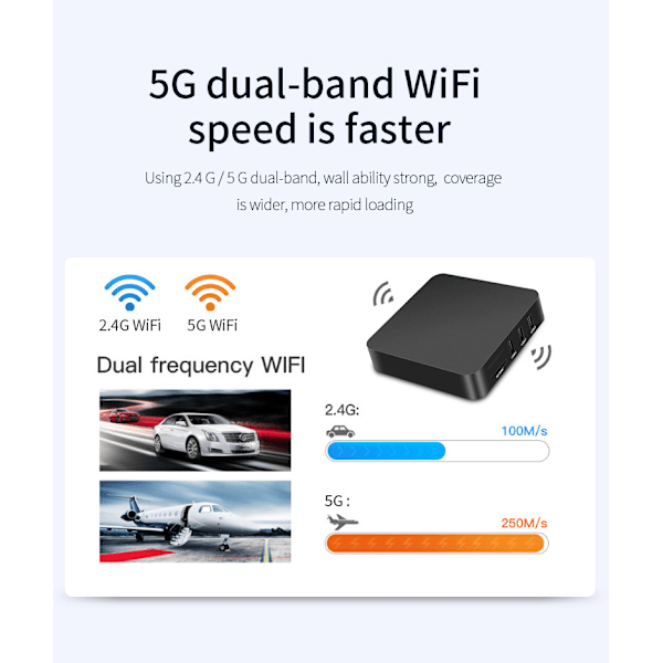 For Android TV Box, 4k HDR Streaming Media Player, 2gb +16gb Core Smart TV Box 2GB+16GB